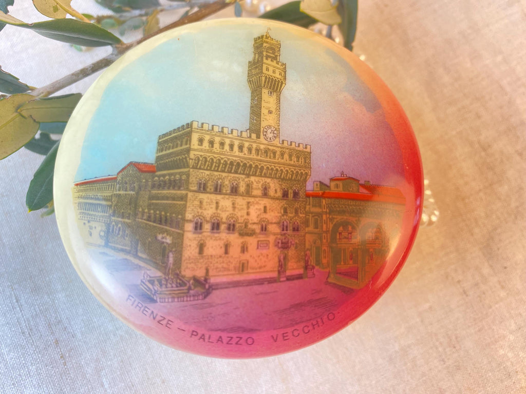 Boîte à bijoux en onyx italien du milieu du siècle – Coffret de toilette sculpté à la main, style Palazzo Vecchio