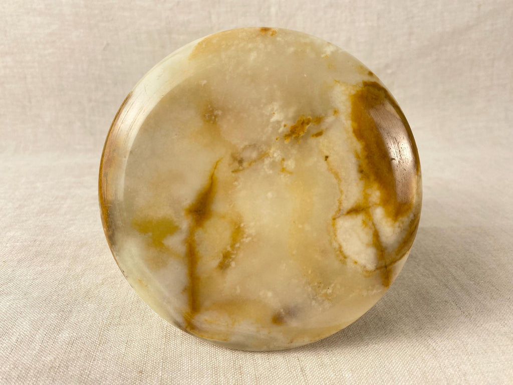 Juego de fumar vintage de ónix: encendedor y cenicero, juego de escritorio de piedra italiana