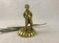 Statuetta di ragazzo in ottone antico - Inizio XX secolo - Oggetto decorativo rifinito a mano