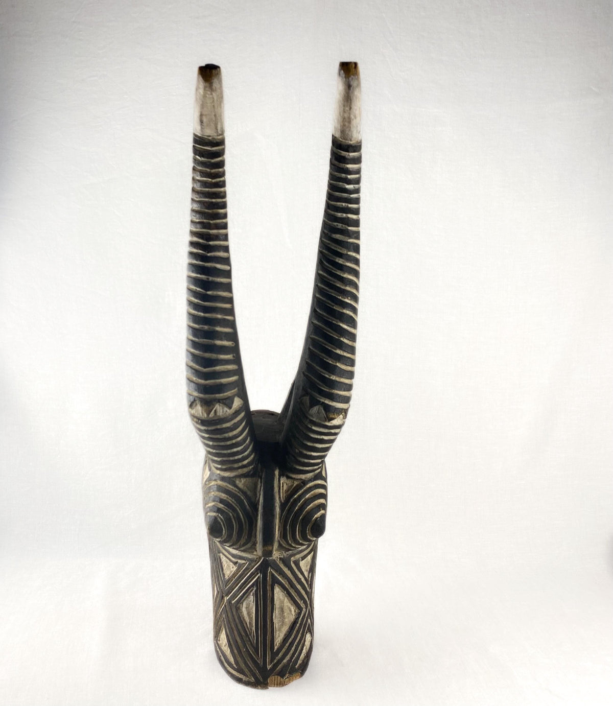 Nunuma Antelope Mask - Hand Carved Wooden Tribal Mask, Gurunsi Burkina Faso, Vintage African Art
