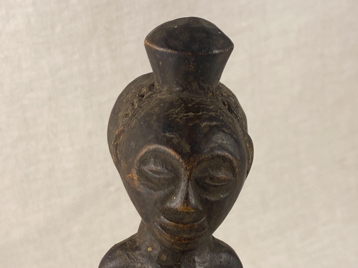 Luba Kavelulu Anthropomorphic Vessel – DR Congo Hand-Carved Wood- Natural Patina