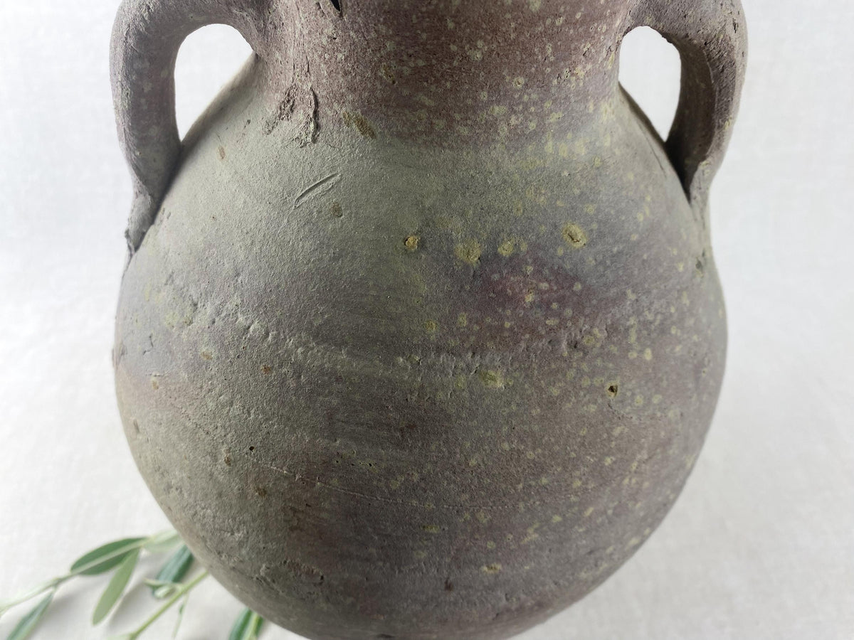 Large Earthenware Amphora Vase 30cm - Heavy 2.7kg Vintage Decorative Vessel