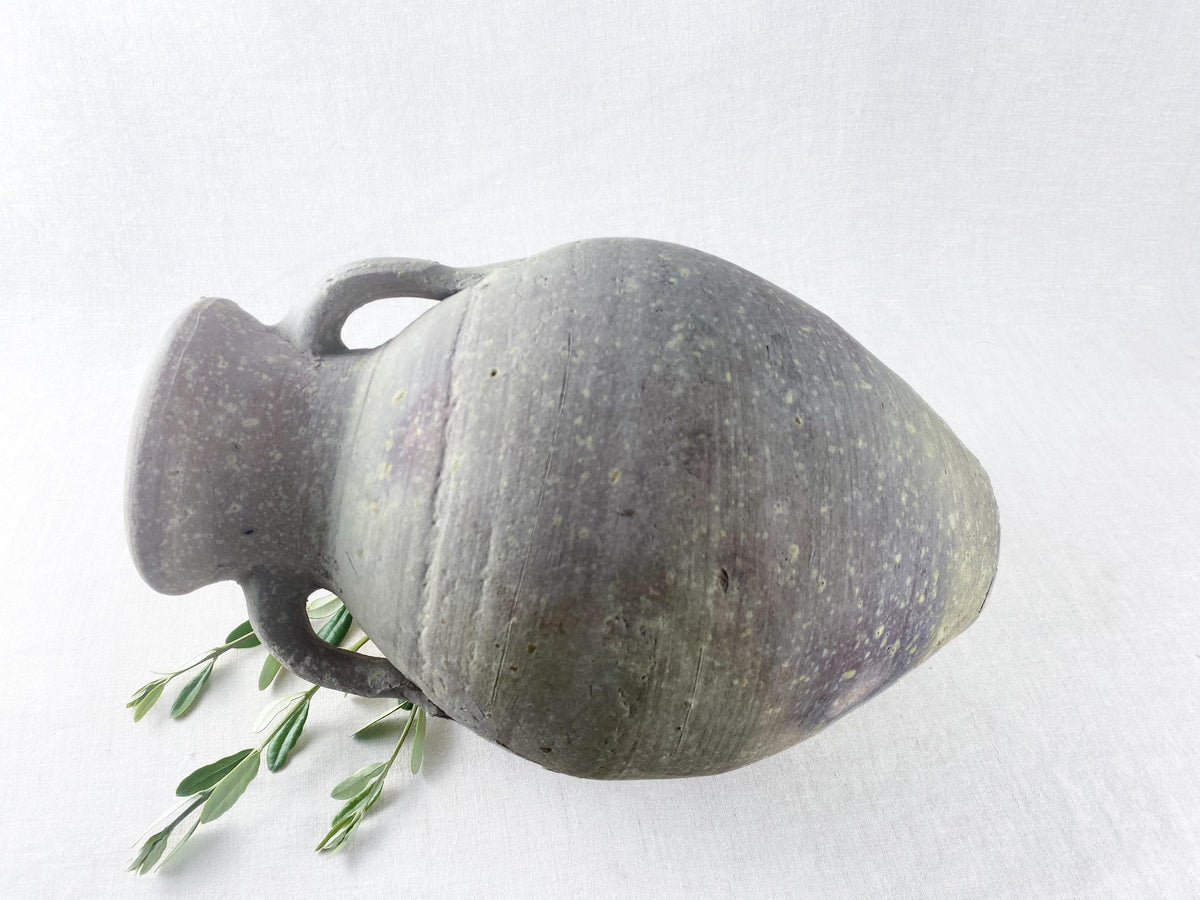 Large Earthenware Amphora Vase 30cm - Heavy 2.7kg Vintage Decorative Vessel