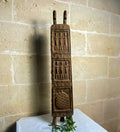 Grande armoire à pharmacie Dogon - Sculpture africaine vintage en bois sculptée à la main - Objet décoratif africain de 83 cm