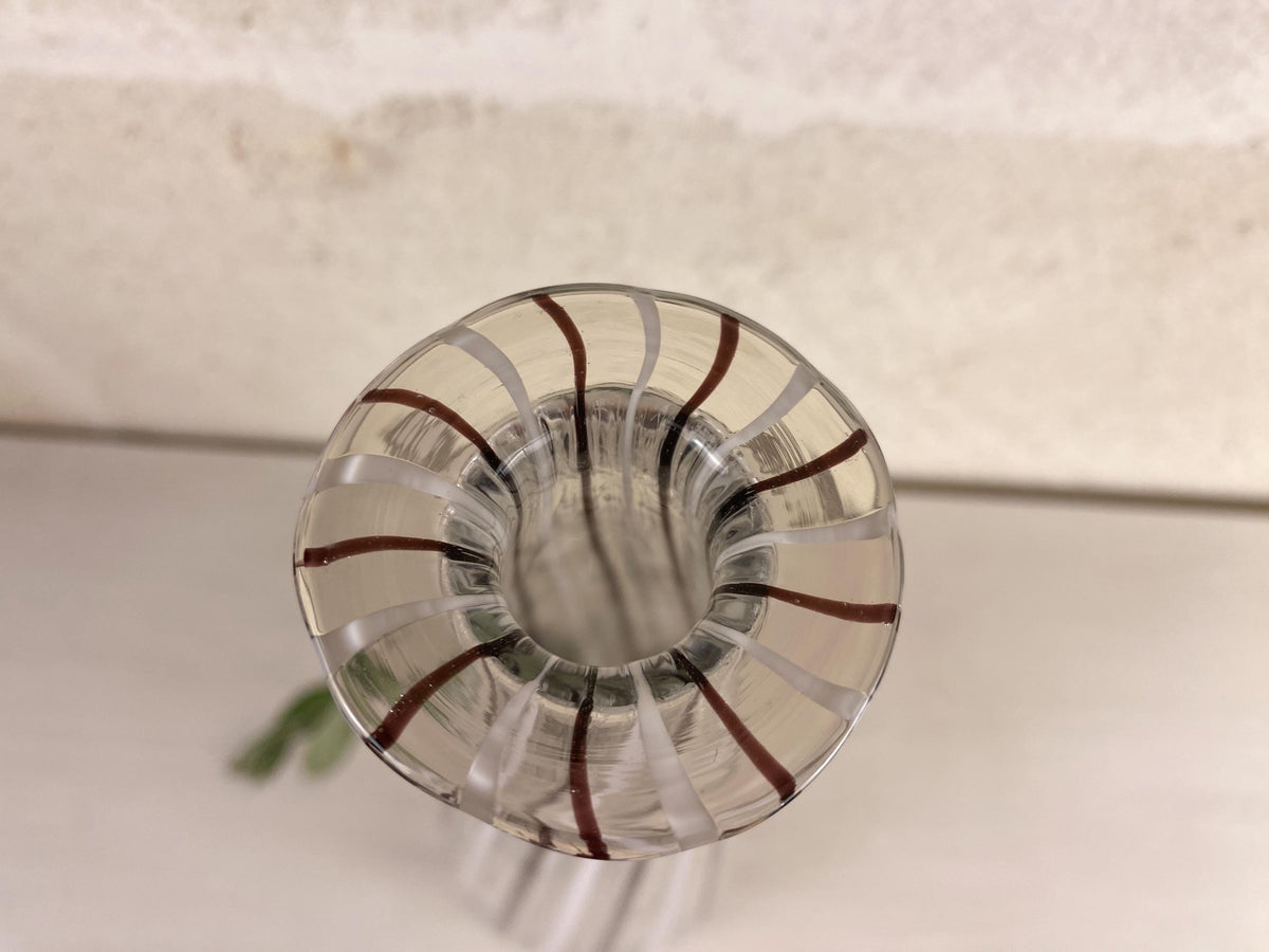 Vase en verre Murano Mezza Filigrana – Aureliano Toso, Dino Martens, art verrier italien du milieu du XXe siècle