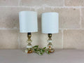 Lampes de table vintage en onyx - Éclairage en pierre avec accents de laiton - Style italien du milieu du siècle