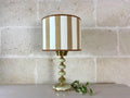 Lampe de table en onyx – Luminaire sculptural en pierre du milieu du siècle – Lampe vintage vert pâle