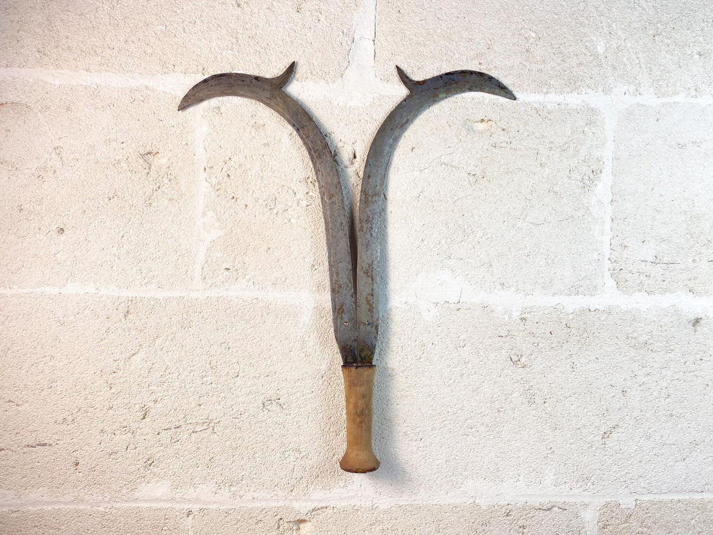 Lame cérémonielle antique Gbaya Banda - Objet d'art ethnographique d'Afrique centrale