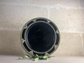 Vintage Moroccan Black Glazed Plate with Silver Detail – Safi Pottery Wall Art