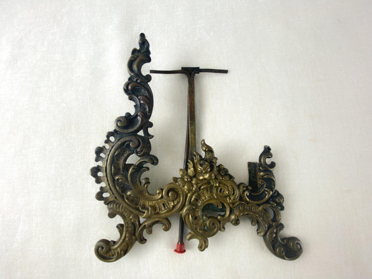 Cadre photo italien ancien en laiton de style rococo – Décoration de bureau ornée style Grand Tour