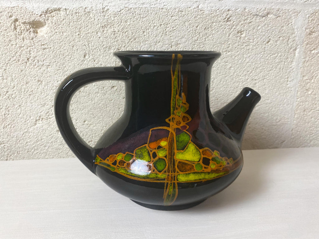 Pichet en céramique d'art italienne vintage - signé Verzolini, années 1970
