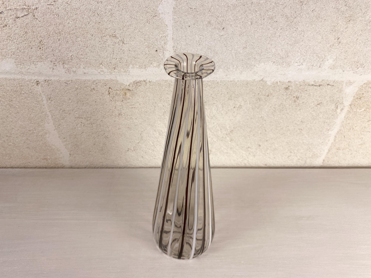 Vase en verre Murano Mezza Filigrana – Aureliano Toso, Dino Martens, art verrier italien du milieu du XXe siècle
