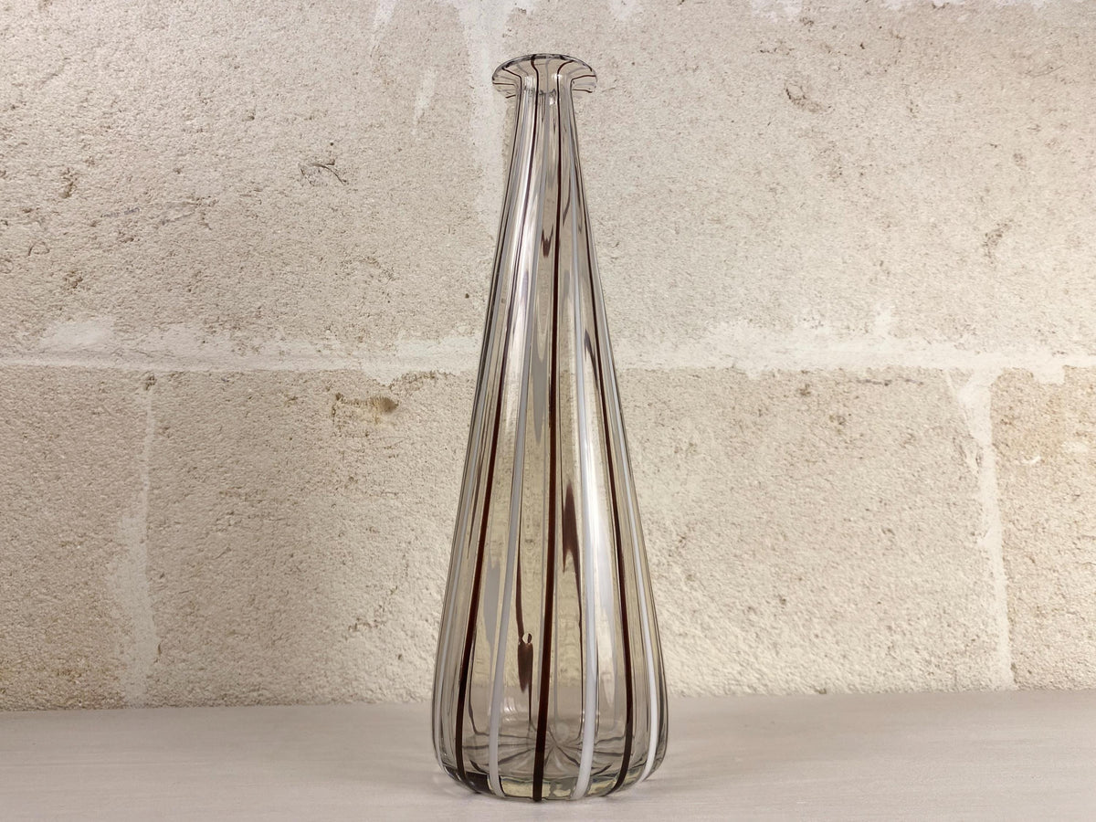 Vase en verre Murano Mezza Filigrana – Aureliano Toso, Dino Martens, art verrier italien du milieu du XXe siècle