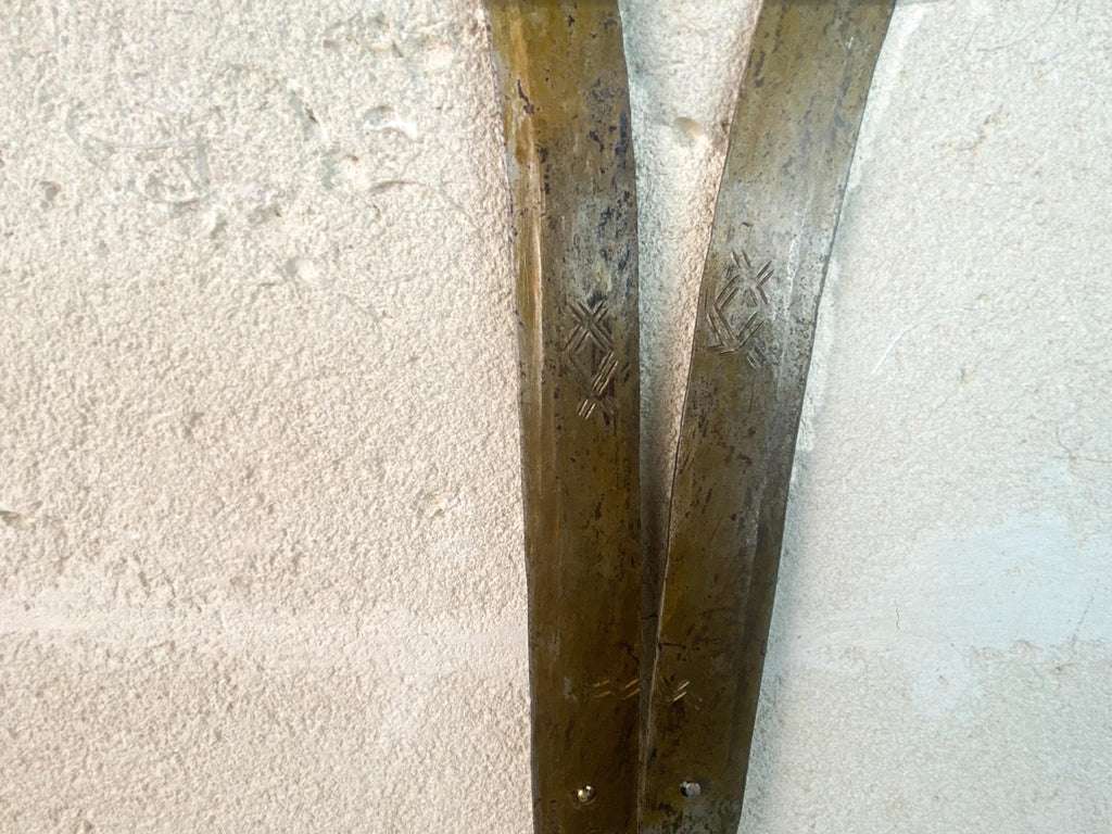 Lame cérémonielle antique Gbaya Banda - Objet d'art ethnographique d'Afrique centrale