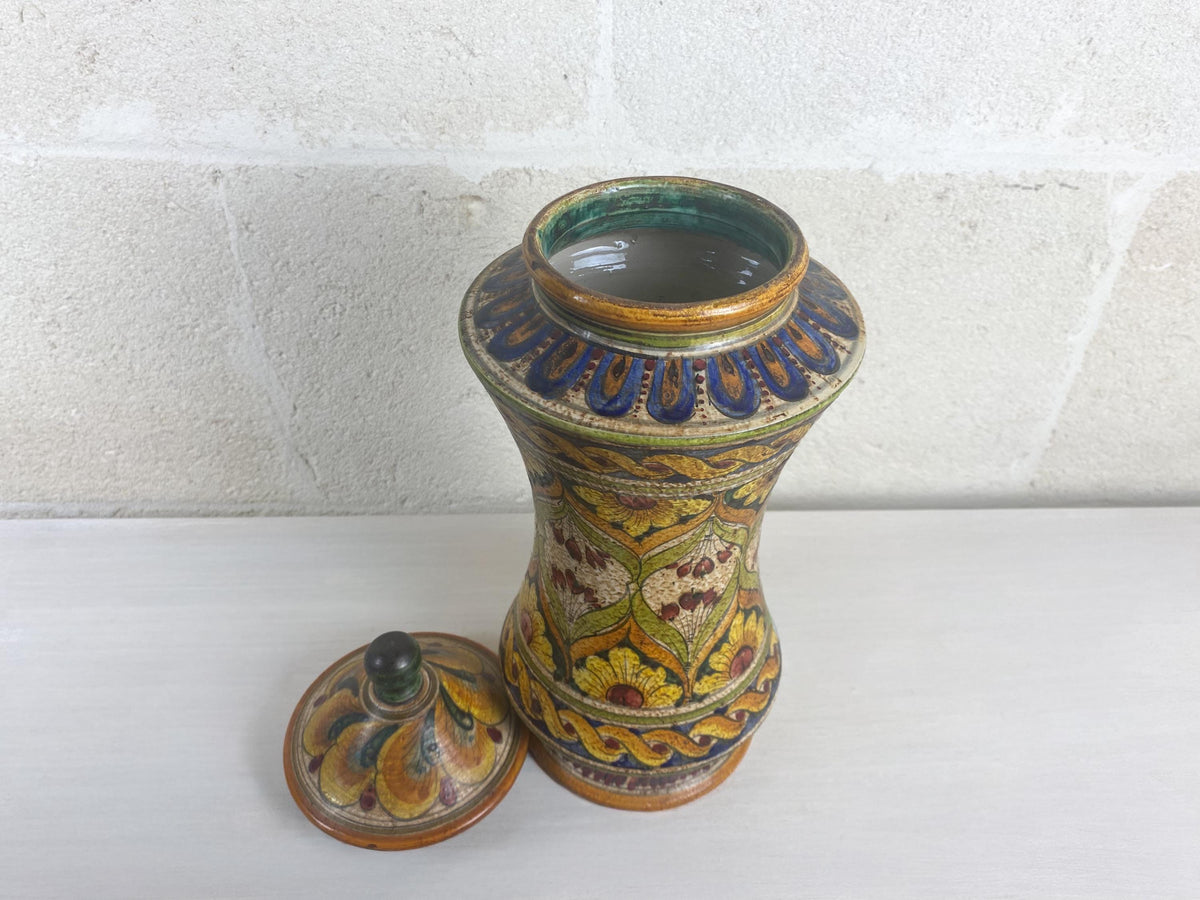 Monumental Majolica Apothecary Jar | Giotto Giannoni Tuscan Ceramic (c. 1945-1955)