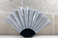 Large Vintage Murano Lattimo Glass Wall Light - Fan Sconce - Art Deco Revival