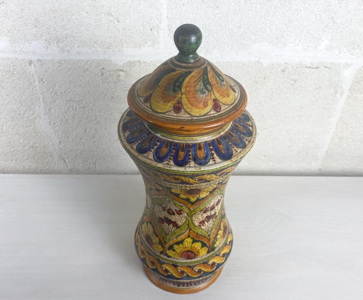 Monumental Majolica Apothecary Jar | Giotto Giannoni Tuscan Ceramic (c. 1945-1955)
