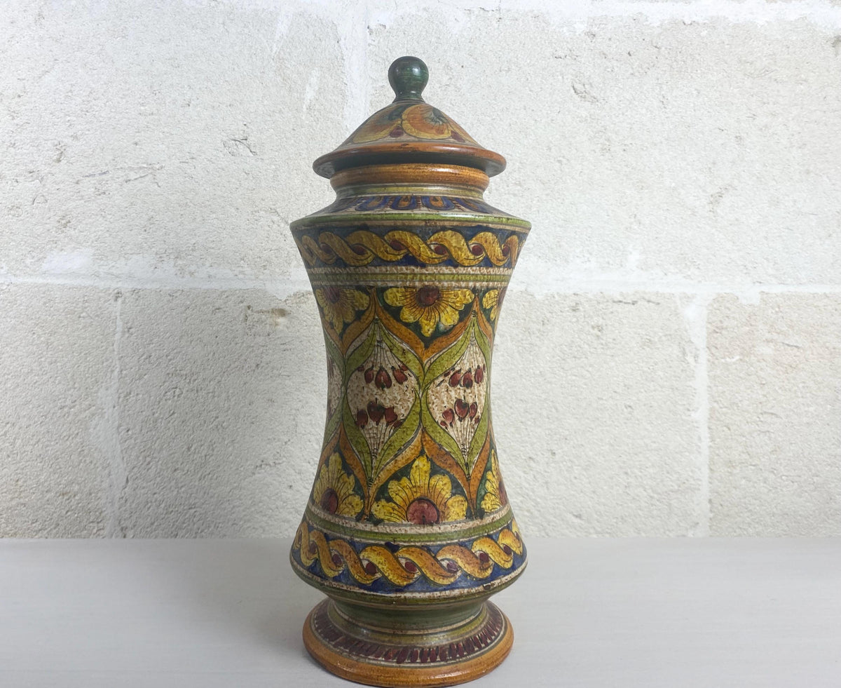 Monumental Majolica Apothecary Jar | Giotto Giannoni Tuscan Ceramic (c. 1945-1955)