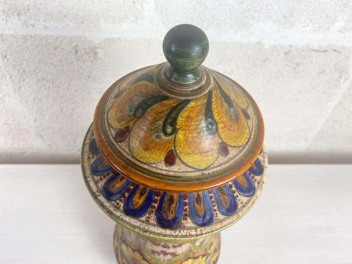 Monumental Majolica Apothecary Jar | Giotto Giannoni Tuscan Ceramic (c. 1945-1955)