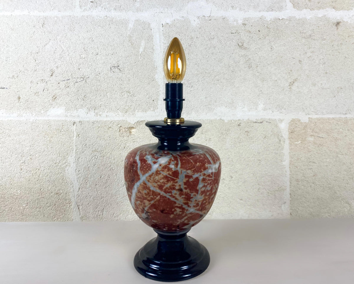 Attribué à Tommaso Barbi pour B Ceramiche | Lampe en céramique façon marbre Versailles