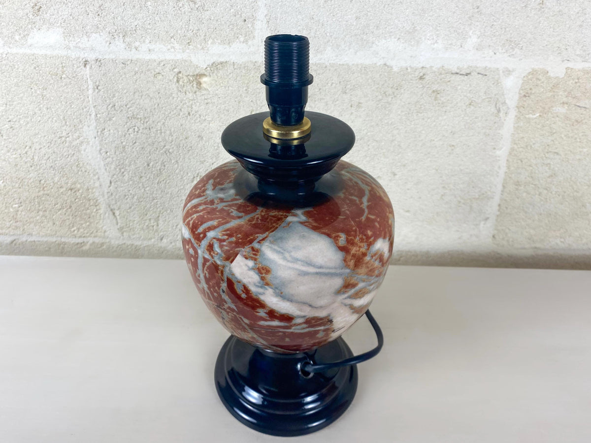 Attribué à Tommaso Barbi pour B Ceramiche | Lampe en céramique façon marbre Versailles