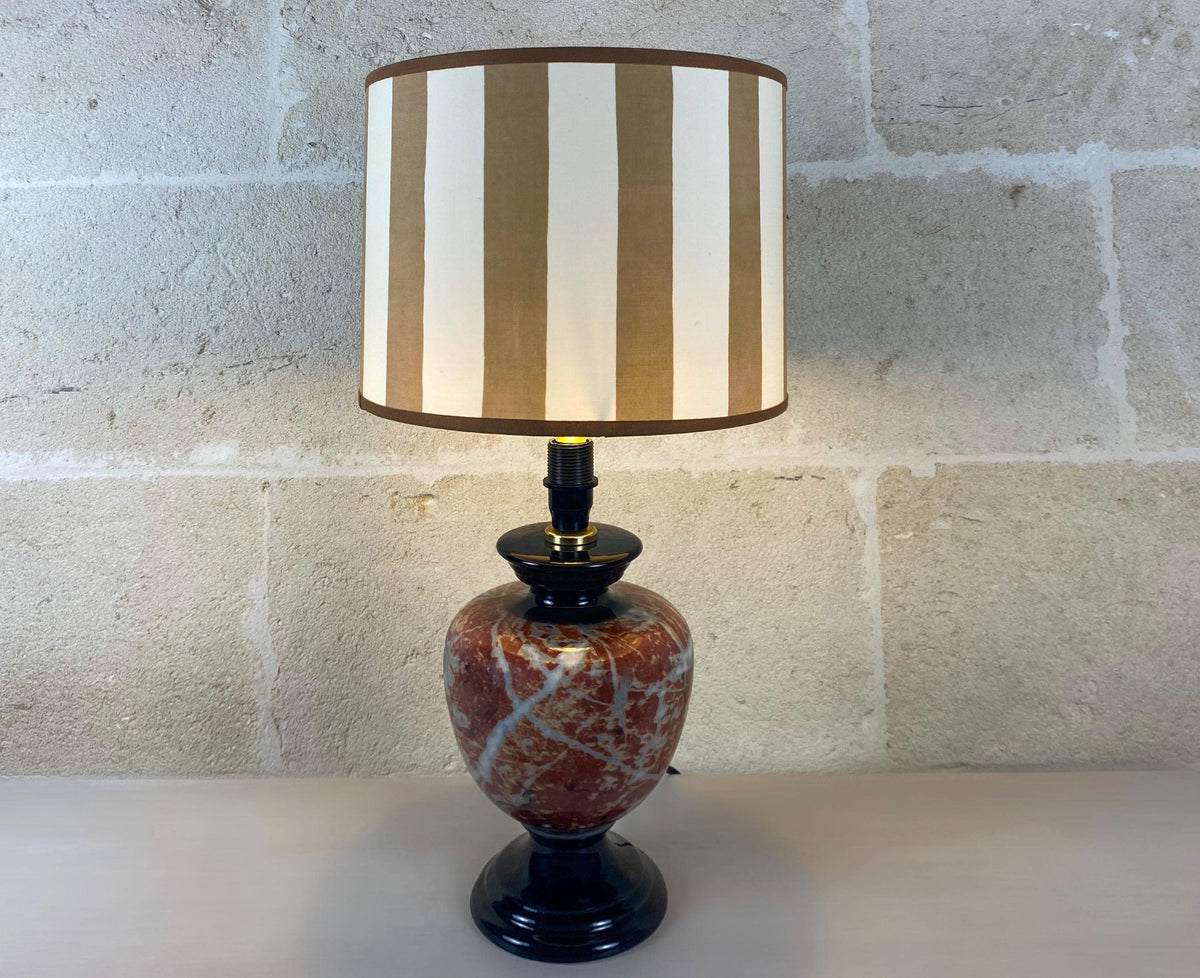Attribué à Tommaso Barbi pour B Ceramiche | Lampe en céramique façon marbre Versailles