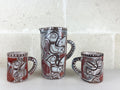 Vintage De Simone Pottery Set | Hand Painted Italian Ceramics, Picasso Style Birds