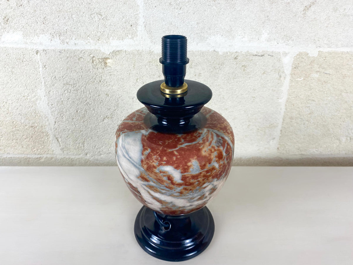 Attribué à Tommaso Barbi pour B Ceramiche | Lampe en céramique façon marbre Versailles