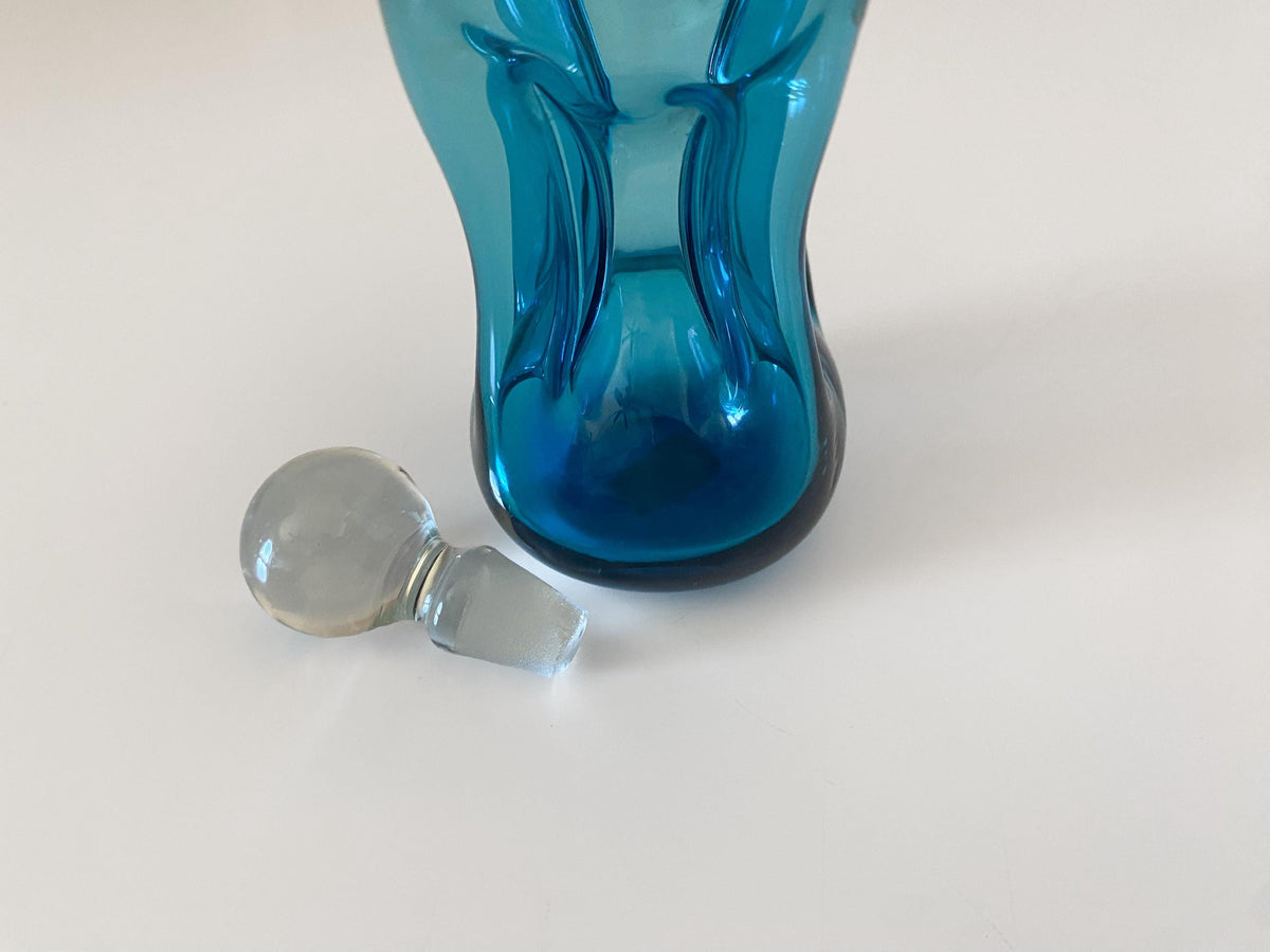 Carafe en verre soufflé à la bouche Holmegaard Kluk Kluk, Jacob E. Bang, 17 cm