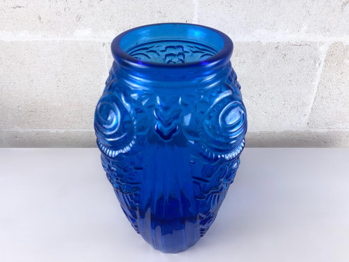 XL Art Deco Cobalt Blue Glass Vase, Julius Stolle, 1930s