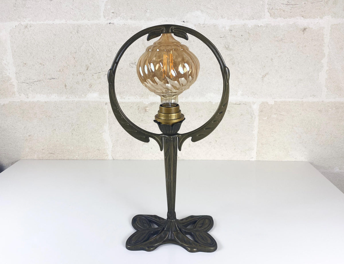 Lampe décorative vintage en laiton Art nouveau, TIEF France Papillon