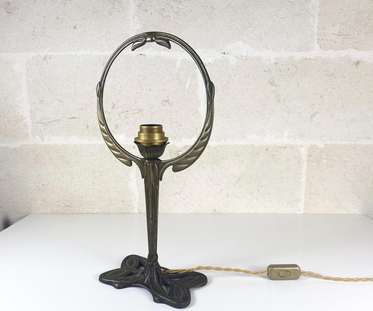 Lampe décorative vintage en laiton Art nouveau, TIEF France Papillon