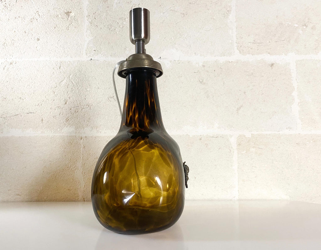 Lampe en verre de Murano façon écaille de tortue attribuée à Barovier & Toso, Cassetti Firenze