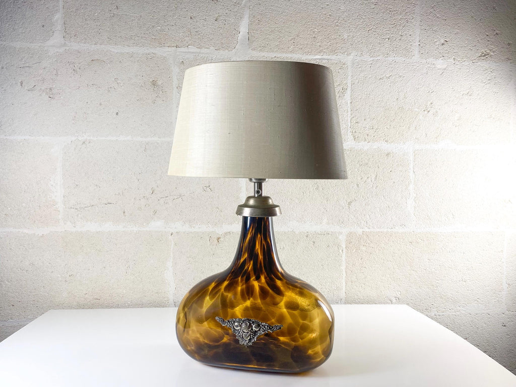 Lampe en verre de Murano façon écaille de tortue attribuée à Barovier & Toso, Cassetti Firenze