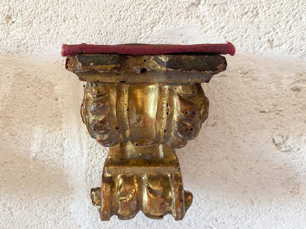 18th Century Italian Giltwood Corbels, Baroque Rococo Ecclesiastical Decor