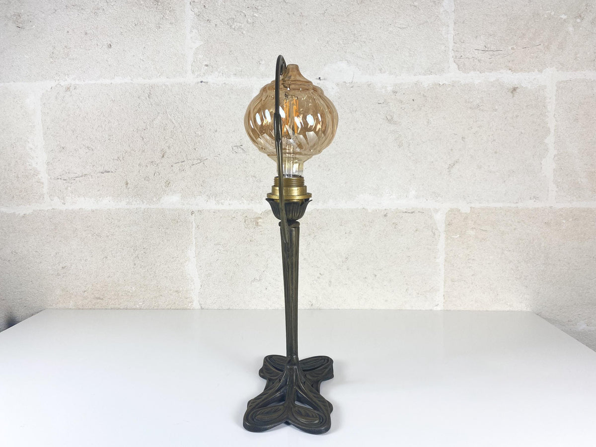 Lampe décorative vintage en laiton Art nouveau, TIEF France Papillon