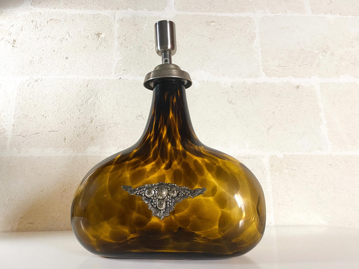 Lampe en verre de Murano façon écaille de tortue attribuée à Barovier & Toso, Cassetti Firenze