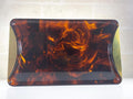 Vintage Guzzini Tortoiseshell Lucite & Brass Serving Tray – Large,  Italian Modernist Design