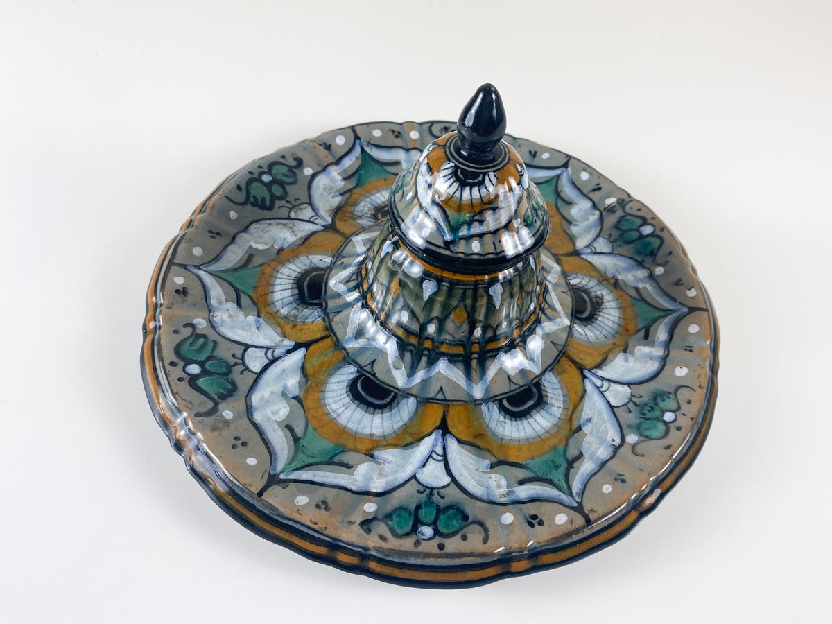 Italian Art Deco Ceramic Inkwell – Ferruccio Mengaroni, Hand-Painted M.A.P Majolica, 1926